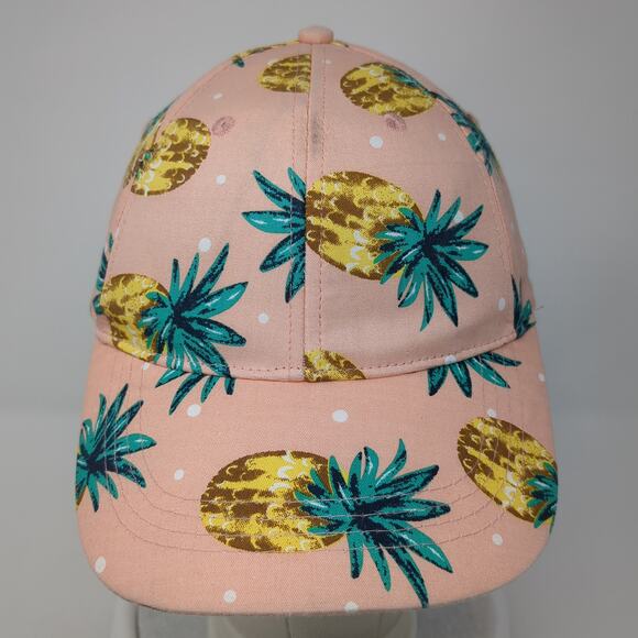 Cruise Club Strapback Baseball Cap Multicolor OS Adjustable Pineapple Print - Picture 2 of 8